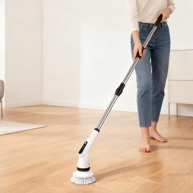 Електрична щітка для прибирання Ibergrif M34104 з 6 насадками, водонепроникна IPX7, з регульованою ручкою для ванної, кухні, підлоги