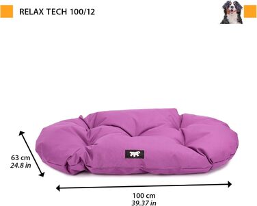 Крісло-ліжко для собак великих порід Ferplast: ортопедичне, знімний чохол, водонепроникне, 110 x 70 x 8 см, колір Viola