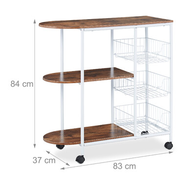 Relaxdays Industrial Serving Trolley