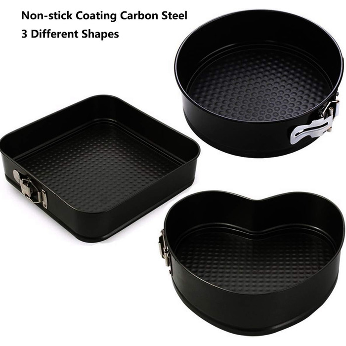 Набір форм для випічки 3 шт. з антипригарним покриттям та швидкою застібкою
