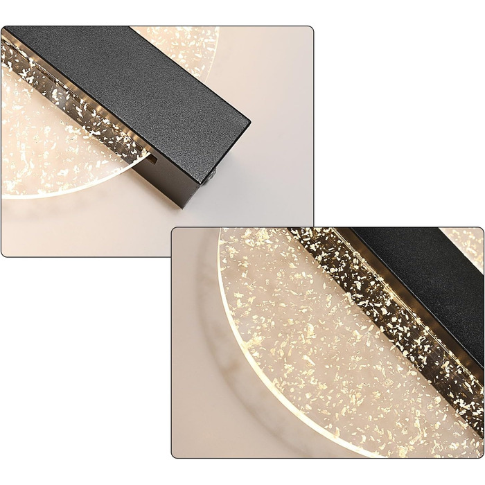 Стіна LED-бра AjieQaQ чорне, сучасне, внутрішнє, 12Вт, 1500Лм