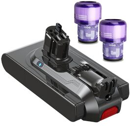 Акумулятор Keenstone V8 8000mAh для Dyson SV10 V8 Absolute Animal Motorhead Fluffy Slim Fluffy Total Clean Extra (V11 8.0Ah) з 3 фільтрами