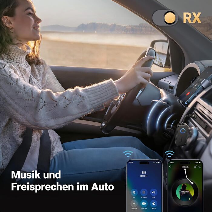 Bluetooth-ресивер UGREEN AptX 5.3 HiFi аудіо-адаптер для стереосистем та колонок