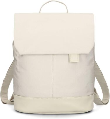 Two Ladies Backpack Olli OR13 Daypack 7 Liter robust, durable, water-resistant, padded back panel, main compartment with zipper, secret pocket, cell phone pocket, slip pockets, laptop compartment padded (Linen)