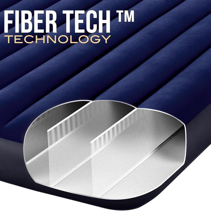 Надувний матрац Intex Classic Downy Blue Dura-Beam Twin, блакитний, 191 x 99 x 25 см