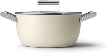 Електричний чайник Smeg KLF05CREU, 0.8 л, кремовий, з нержавіючої сталі, з індикатором рівня води та захистом від перегріву