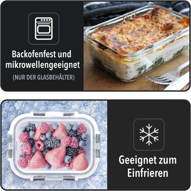 Glass Storage Box for Food - [Pack of 10] Lunchboxes for Healthy Meals with Airtight Lids - Airtight Storage Containers, Lunch Boxes BPA-free, Leak-proof (10 Lids & 10 Containers)