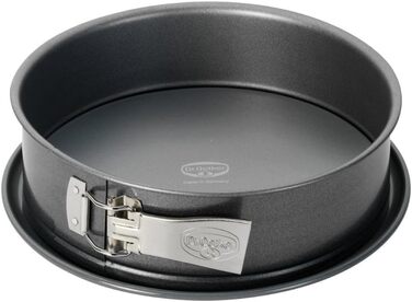 Dr. Oetker Springform, Ø 28 cm, leak-proof cake pan, round steel baking pan with ceramic-reinforced non-stick coating (Color: gray), Quantity: 1 piece