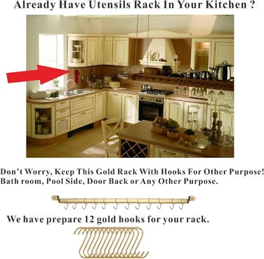 Kyraton Gold Kitchen Utensil Set, 37-Piece Stainless Steel Kitchen Helper Set with Titanium Plating, Kitchen Tool Set with Utensil Holder, Cooking Spoon Set Dishwasher Safe