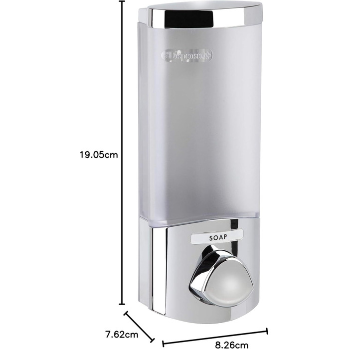 Дозатор для мила, гелю для душу та шампуню Better Living, хром, ABS-пластик, білий