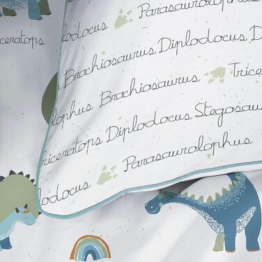 Дитяча постільна білизна 135x200/80x80, Райдуга та лісові тварини - преміум якість, 100% бавовна, для дівчаток та хлопчиків