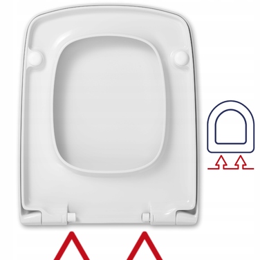 Сидіння для унітаза Geberit Selnova Square Hamberger, білий duroplast