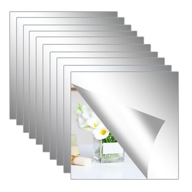 Клейкі дзеркала Hode 4 шт. 30x30 см - самоклеючі дзеркала для ванної, вітальні, шафи, акрил 2 мм