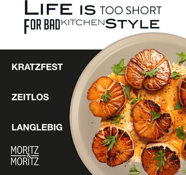Набір посуду Moritz & Moritz NORDIC на 6 осіб (48 предметів) - 18-ти частинний набір посуду з кераміки в скандинавському стилі - міцний набір тарілок на 6 осіб для повсякденного використання та гостей - комбінований сервіз