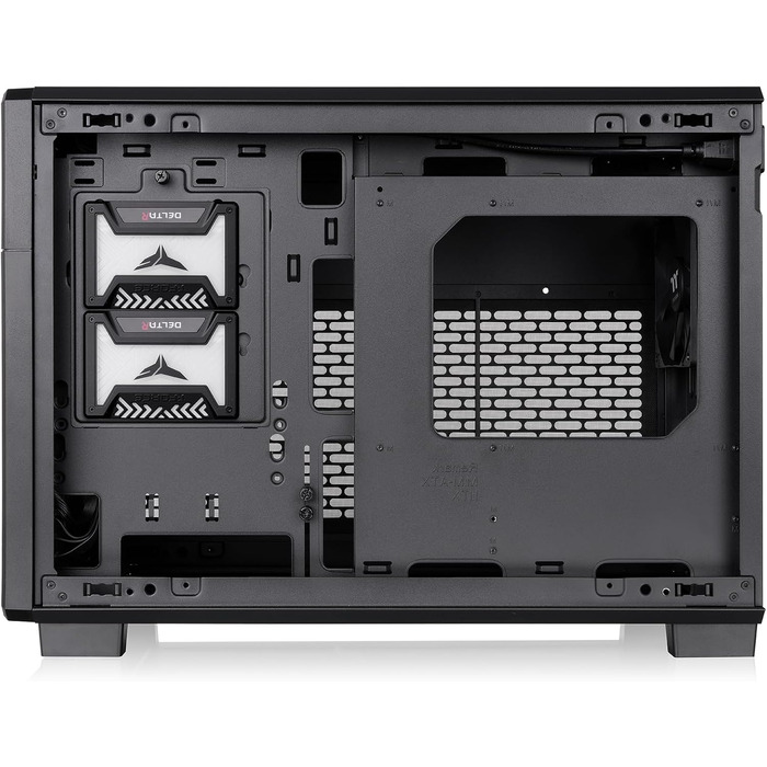 Корпус для ПК Thermaltake TR200 Micro Chassis, Micro-ATX/Mini-ITX, підтримка СРО 360мм, 7 вентиляторів 120мм, USB-C, чорний