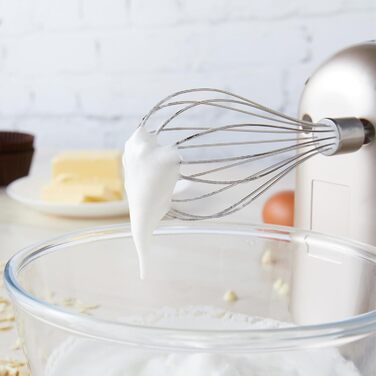 Ручний міксер Petra 300W з 5 швидкостями, турбо-функцією, гачками для тіста та вінчиками, сріблястого кольору