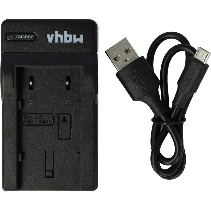 Зарядний пристрій USB сумісний з камерами JVC GZ-MG131, GZ-MG150, GZ-MG155, GZ-MG135, GZ-MG140 - зарядка для акумулятора, Ladeschale, індикатор зарядки, 8,4 В