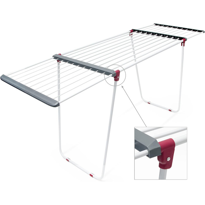 Сушарка для білизни Relaxdays розкладна, залізна, 18.2 м, біла - надійний та міцний сушарка для одягу