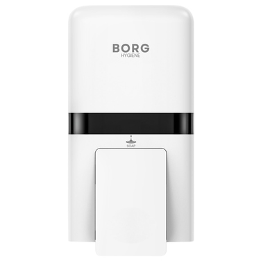 Настінний ручний дозатор для мила BORG Hygiene, 800 мл, білий