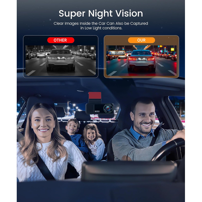 Автомобільний відеореєстратор 360° 4-канальний FHD 1080P (передній, задній, лівий, правий), 3