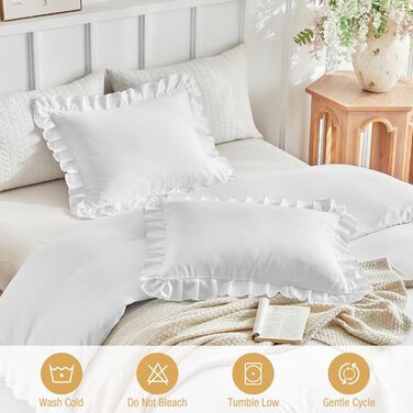 Комплект постільної білизни Lekesky 135x200 (4 шт.) - сірий, квітковий принт, поліестер мікрофібра, з блискавкою