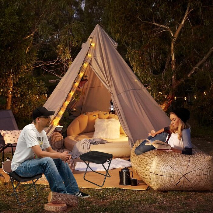 Складний садовий стільчик, туристичний стільчик для кемпінгу, риболовлі та відпочинку на природі - легкий та довговічний