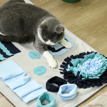 PawHut Snuffle Mat for Dogs, Colorful Snuffle Mat, Intelligence Toy & Slow Feeding Training Mat made of Velvet
