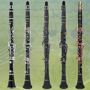 Кларинет KAYATA B з чорним ебонітовим корпусом, нікельовані клавіші, регульована підставка для великого пальця, кейс Deluxe Canvas чорний, нікель