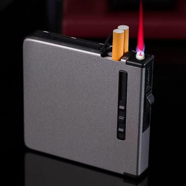 Електронне запальничкове кейс для сигарет CAM2 на 20 сигарет, чорний, з автоматичним викиданням