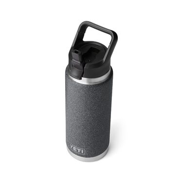 Термос-пляшка YETI Rambler 750 мл зі сталі з вакуумною ізоляцією та кришкою зі соломинкою, колір Black Stone