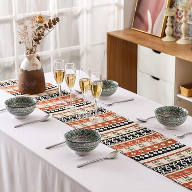 Сервіз столовий порцеляновий Vancasso MANDALA 16 предметів, комбінований, ручної роботи, для 4 осіб, богемський стиль