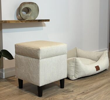 Крісло-лежанка для собак Leo4dog: зручне та миюче крісло-лежанка для собак маленьких, середніх та великих порід (Бежевий, S 67x52)