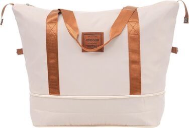 Набір валіз Merax 5-ти частинний: велика, середня, маленька валіза, сумка та органайзер, ABS, TSA-замок, розширюється, бежевий колір