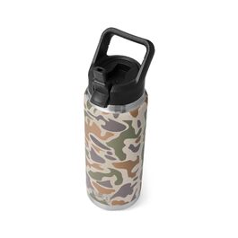 Термос-пляшка YETI Rambler 750 мл з вакуумною ізоляцією, нержавіюча сталь, з кришкою та трубочкою, колір Black Stone (світло-коричневий камуфляж)