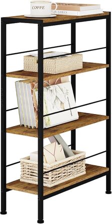 WOLTU 4-Tier Corner Shelf - White Oak & White Finish
