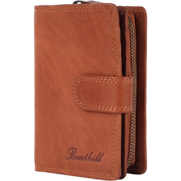 Benthill Wallet Women's Genuine Leather | Small Cardholder with RFID Protection | Wallet with 8 Card Slots & Coin Pocket | Genuine Leather Vintage Women's Wallet incl. Gift Box, Color: Brown