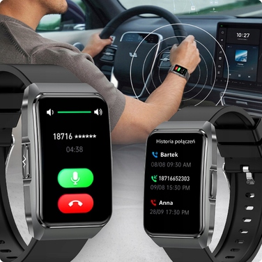 Смарт-годинник для літніх людей JG Smart EKG-650, українське меню, червоний