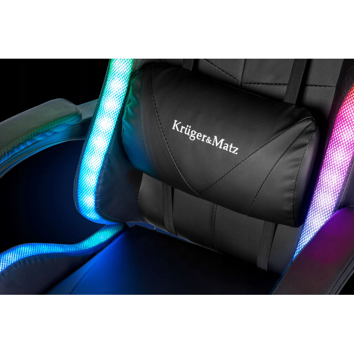 Ігрове крісло Kruger&Matz GX-150, штучна шкіра, чорне