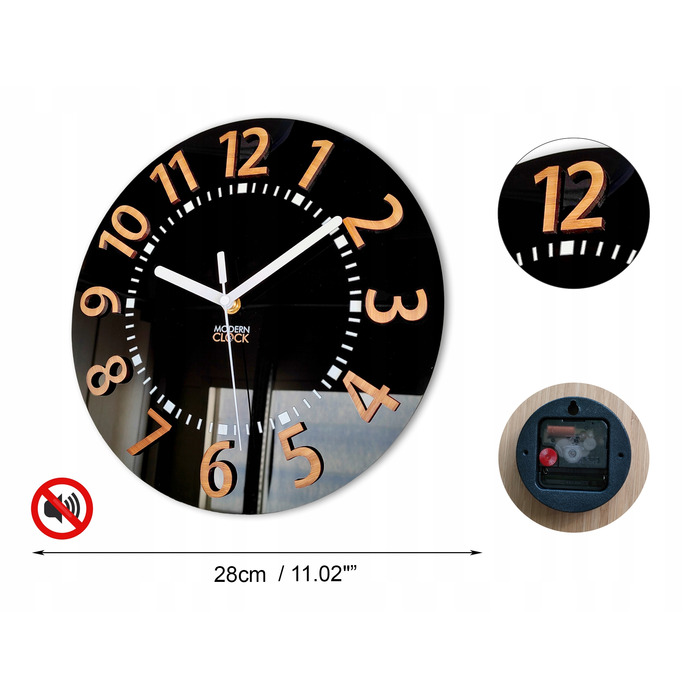 Настінний годинник ModernClock багатоколірний, 28 см