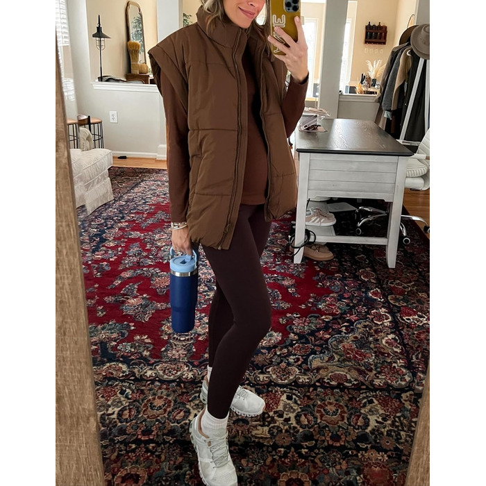 Жіноча тепла куртка-пуховик кроп-моделі з кишенями, чорна (XXL, Коричневий)