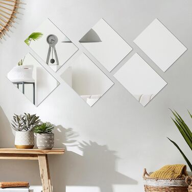 6 шт. дзеркал самоклеючих, 30 x 40 см, гнучкі акрилові дзеркала для стін, шаф, ванної кімнати