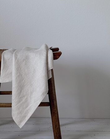 LK PureLife Kitchen Towels, 100% pure linen, 50.8 x 68.9 cm, stone-washed linen, extra soft, quick-drying, for dishcloths, dish towels, hand towels, 2-pack, natural