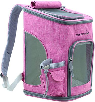 Рюкзак для тварин Outdoor для собак, рюкзак для домашніх тварин, регульований рюкзак для маленьких собак і котів (Рожевий)