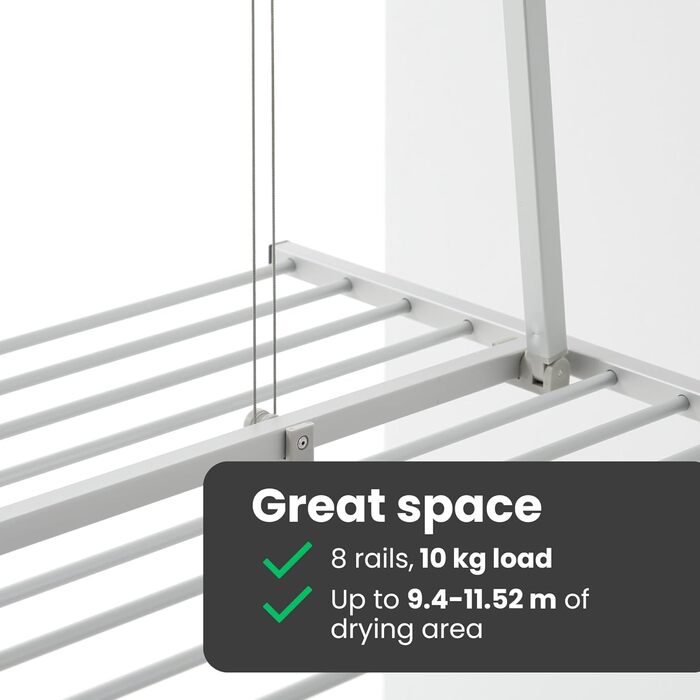 Foxydry Mini - Вертикальна сушарка для білизни, розкладна, алюміній та сталь, 128x54x25 см (Сірий)