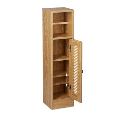 Relaxdays freestanding toilet paper holder, wood-look