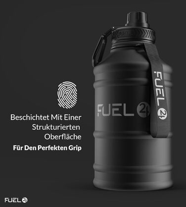 Extra Stark Stainless Steel Water Bottle Metal 1.3L & 2.2L - Leak-Proof & BPA-Free Stainless Steel Water Bottle - Robust Water Bottle Gym, Sports Stainless Steel Water Jug Bottle For Adults