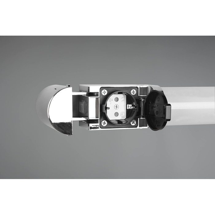 Trio Leuchten LED Bathroom Wall Light Piera 284074206, Chrome-colored plastic, includes 8 Watt LED, switch, socket, chrome