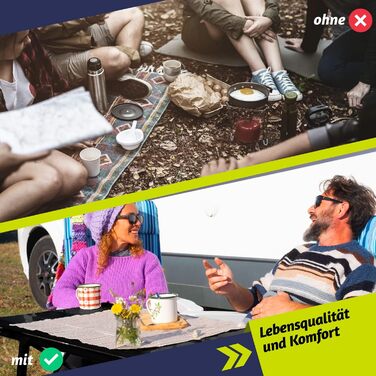 Складаний туристичний стіл Werkfox: регульована висота, 90x51 см, до 30 кг, з сумкою