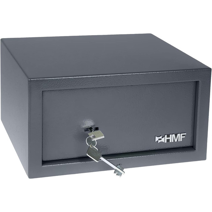 Шафа-сейф HMF 49200-11 з ключем, меблевий сейф | 31 x 17 x 25 см, антрацит