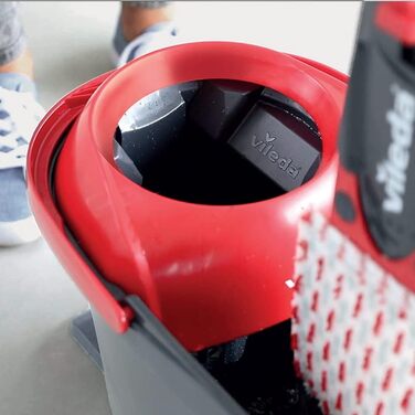 Vileda Ultramax Turbo 2in1: Набір для миття підлоги з відром та мікрофіброю | Телескопічна ручка (75–130 см), система віджиму, для плитки, ламінату та паркету | Еко-упаковка